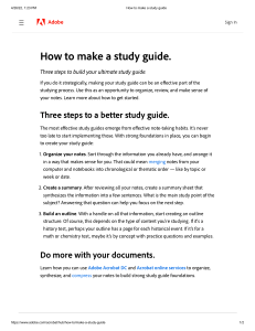 How to make a study guide