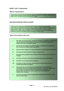 EG4011 2021-2022 Unit 1 Trigonometry