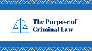 05 The Purpose of Criminal Law