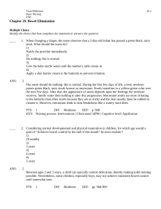 Nursing Exam: Bowel Elimination Questions & Answers