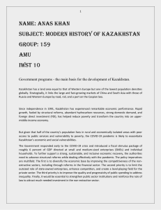 Anas khan IWST 10 Modern History of Kazahstan