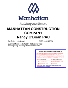 05 1200-1-0 Structural Steel Framing-Shop Drawings-Nancy O'Brian PAC