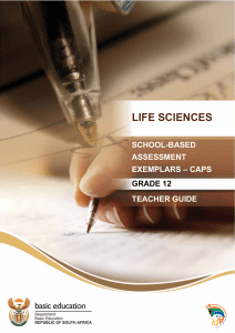 Life Science SBA Teacher Guide