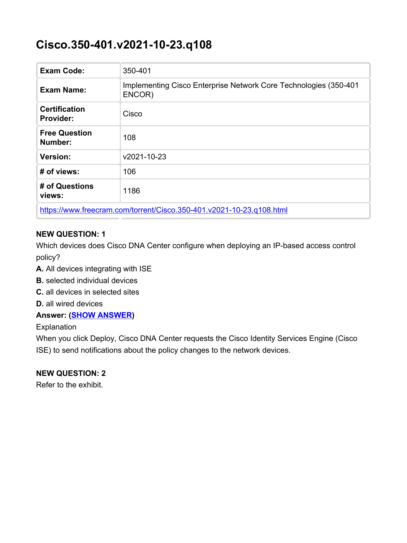 350-401 Latest Practice Materials