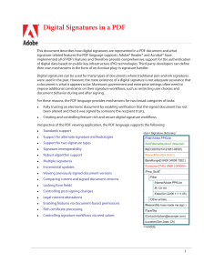 Digital Signatures in PDF: PKI & Security