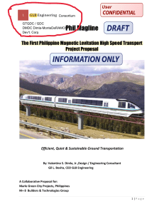 DRAFT-The First Philippine Magnetic Levitation High Speed Transport Project Proposal
