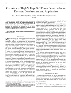 Overview of high voltage sic power semiconductor devices development and application