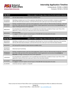 Internship Application Timeline