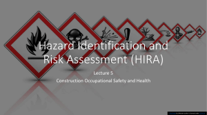 Lecture 5 - Hazard Identification and Risk Assessment 1
