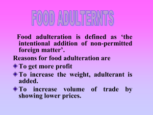Food Adulterants