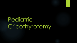 Pediatric Cricothyrotomy