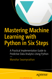 L1 Swamynathan, M. (2017). Mastering Machine Learning with Python in six steps
