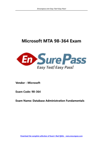 Microsoft MTA 98-364 Exam ( PDFDrive )