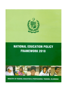 National Eductaion Policy Framework 2018 Final