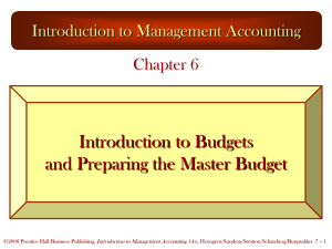 Comprehensive Budget 1