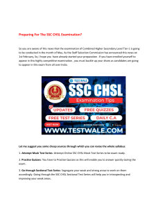 Preparing For The SSC CHSL Examination?