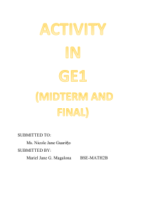 GE 1. MIDTERM AND FINAL