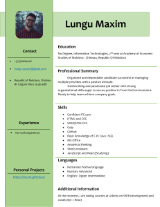 CV Lungu Maxim