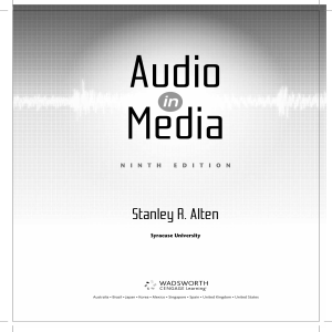 Stanley R Alten - Audio in Media