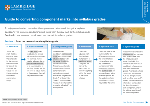 9701 Syllabus Grades factsheet