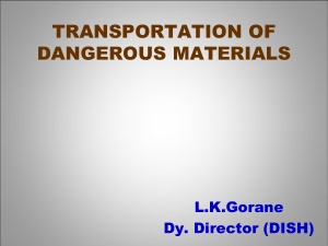 Transportation of hazardous substances