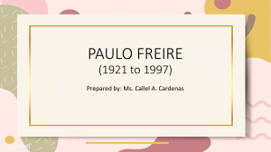 PAULO FREIRE report