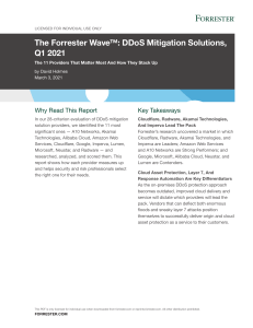 The Forrester Wave™ DDoS Mitigation Solutions, Q1 2021