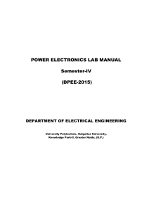 Power Electronics Lab Manual Updated