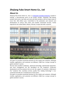 Zhejiang Fubo Smart Home Co., Ltd
