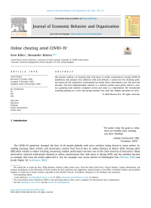 Online-cheating-amid-COVID-19 2021 Journal-of-Economic-Behavior---Organizati