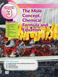 Mole Concept, Chemical Formulas & Equations - Chemistry