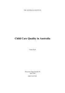 2006 book Child Care Quality in Australia