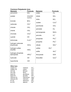 polyatomics