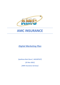 Digital Marketing Plan For AMC Insurance