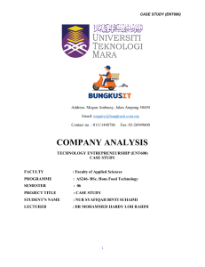 Bungkusit Case Study: Technology Entrepreneurship Analysis