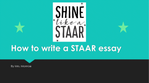 How to write a STAAR essay