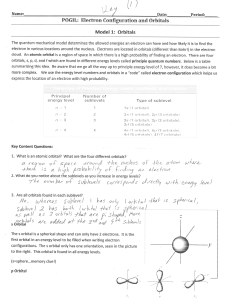 POGIL electron configuration and orbital answer key