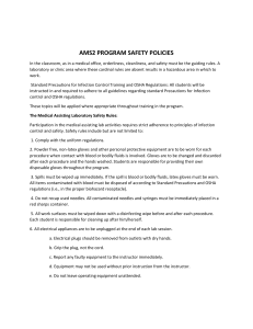 AMS2 PROGRAM SAFETY POLICIES