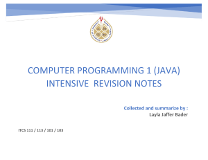 ITCS111 INTENSIVE REVISION NOTES -Coll-Layla Jaffer