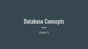 Principles of Database Lesson 1
