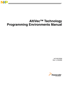 Altivec Technology Programming Manual