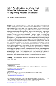 IoT A Novel method for White Coat Effect(WCE) Detection from Cloud for improving Patients Treatments