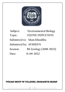 Ozone Depletion (Afsheen)