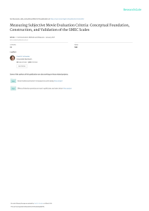 Measuring Subjective Movie Evaluation Criteria Con