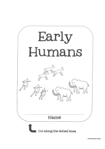 Early Humans work booklet