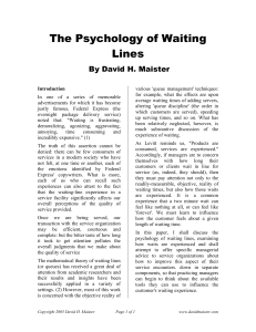 Session 3 - PsycholgyofWaitingLines