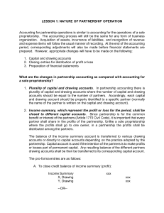 M2L1 Nature of Partnership Operation