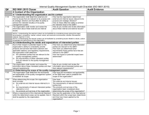 InternalAuditChecklistISO9001-2015