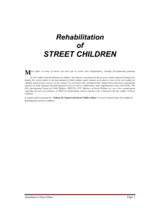 10.Rehabilitation of STREET CHILDREN