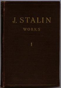 J.V. Stalin Works volume 1